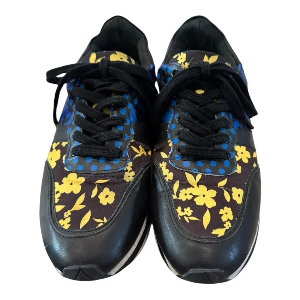 Alice + Olivia Women’s Magman Leather Floral Platform Sneakers 8 38